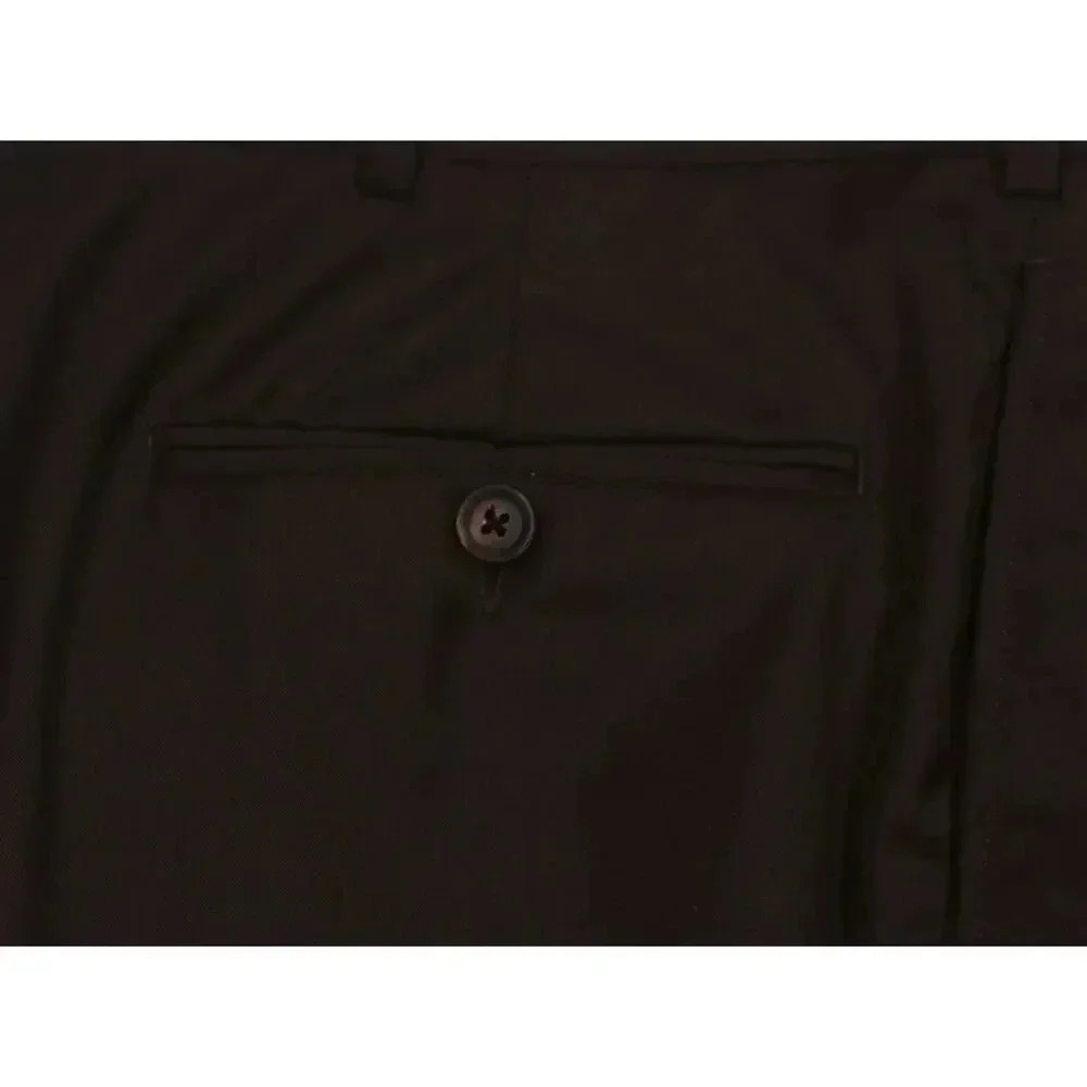 Adrian Jules Bespoke Recent Solid Brown Flat Fron… - image 3